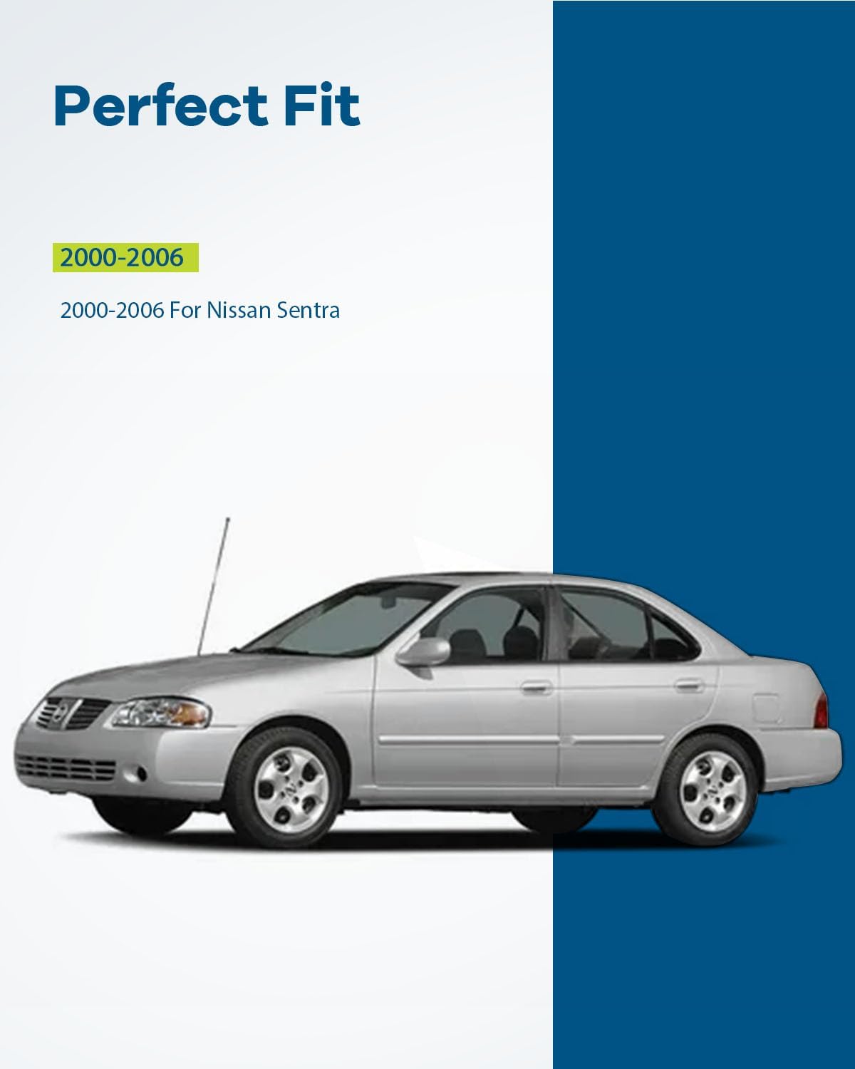 LUJUNTEC Manija de puerta exterior, manija de puerta delantera, lado izquierdo, repuesto para Nissan 2000-2006 para Sentra, 1 manija negra con