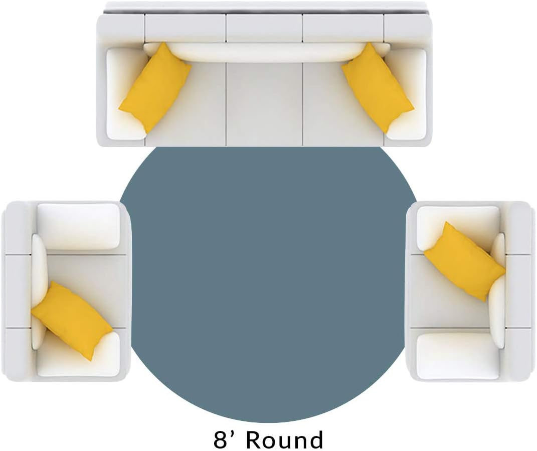 Ayden – Alfombra redonda gris de 8 pies, alfombra bohemia para sala de estar, dormitorio, comedor, entrada, entrada, entrada, entrada, vestíbulo,