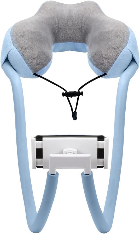 Chapter Seven Soporte de teléfono con almohada en U, soporte para teléfono con almohada para el cuello, soporte para teléfono perezoso, rotación de