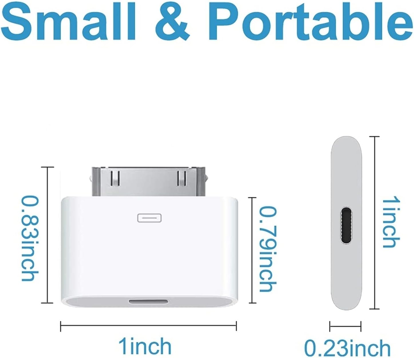 ROSYCLO - Adaptador Lightning de 30 pines a Lightning con certificación MFi de 8 pines hembra a 30 pines conector de base macho de 30 pines - Imagen 3