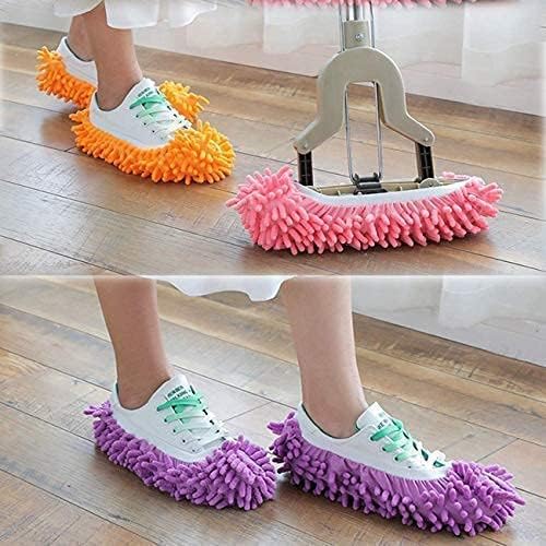 Yueiehe – Juego de 5 pares (10 unidades, multifunción, para quitar el polvo, cubre zapatos, suave, lavable, reutilizable, de microfibra, para pies