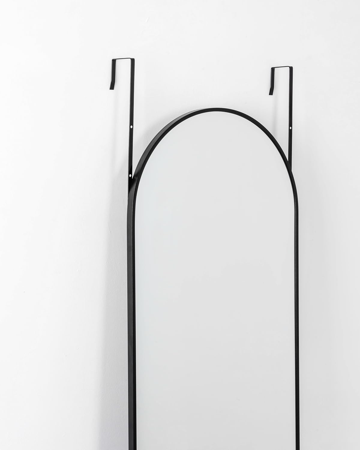 Espejo de puerta, espejo de longitud completa sobre la puerta, espejo colgante de 14 x 48 pulgadas, espejo arqueado grande, para colgarinclinarse,