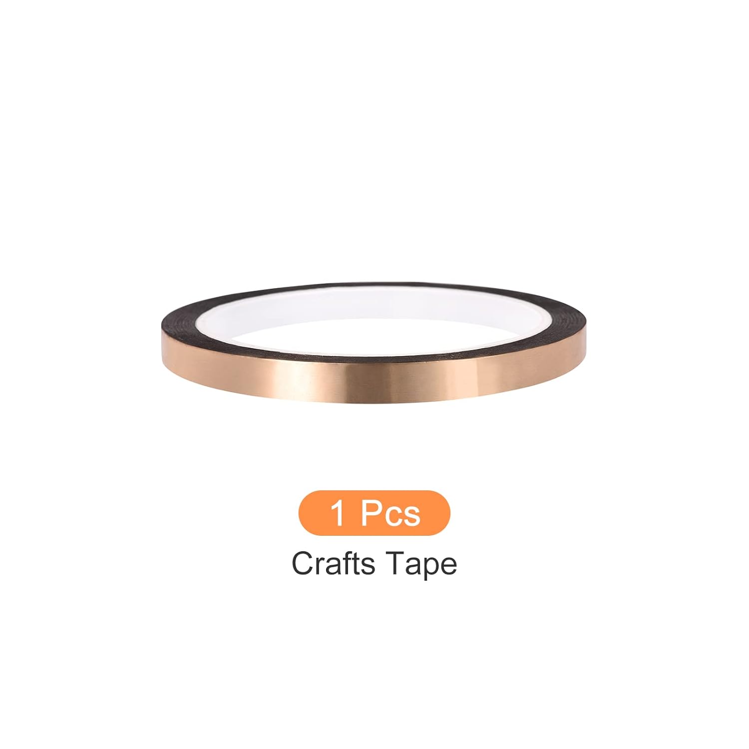 Rebower Cinta de película de poliéster metalizado en tono dorado para pared decorativa, embalaje, impresión – 0.39 pulgadas x 164 pies1 rollo