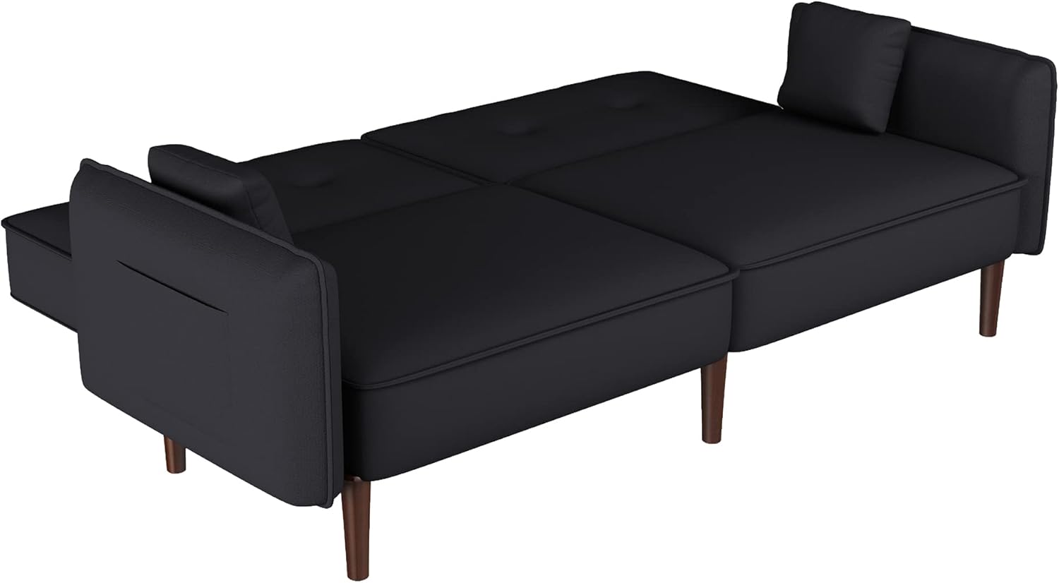 Moderno sofá biplaza tipo futón convertible para espacio pequeño, estudio, oficina, sala de estar, sofá cama individual, sofá cama de 2 plazas y sofá