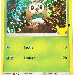 Pokemon – Rowlet 725 – Promo McDonalds – 25 Aniversario – Holo Foil Pokemon – Rowlet 725 – Promo McDonalds – 25 Aniversario – Holo Foil