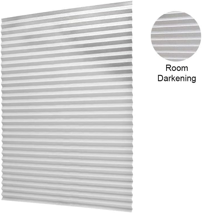 Insta-Shade Easy Lift Trim-at-Home – Persiana plisada sin cordones de tela para oscurecer la habitación (se adapta a ventanas de 31 a 36 pulgadas),