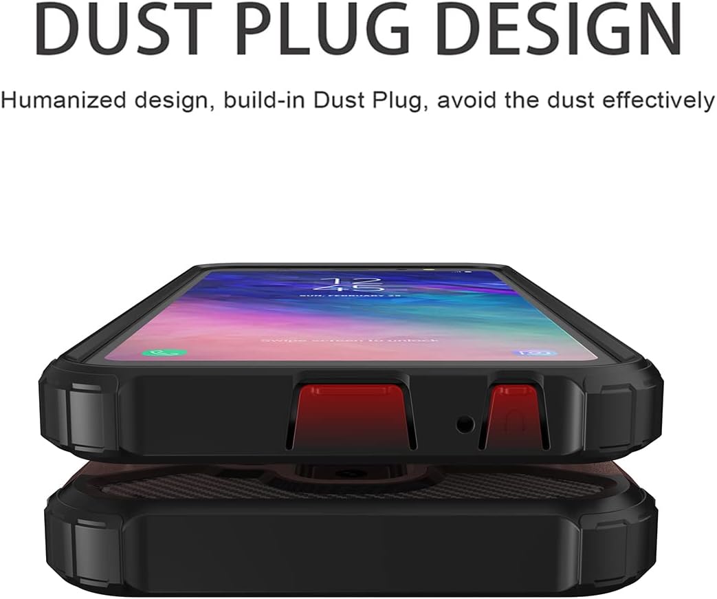 Funda para Galaxy A6 Plus 2018, Samsung A6+ 2018 con protector de pantalla HD, doble capa protectora delgada híbrida para teléfono celular, funda a
