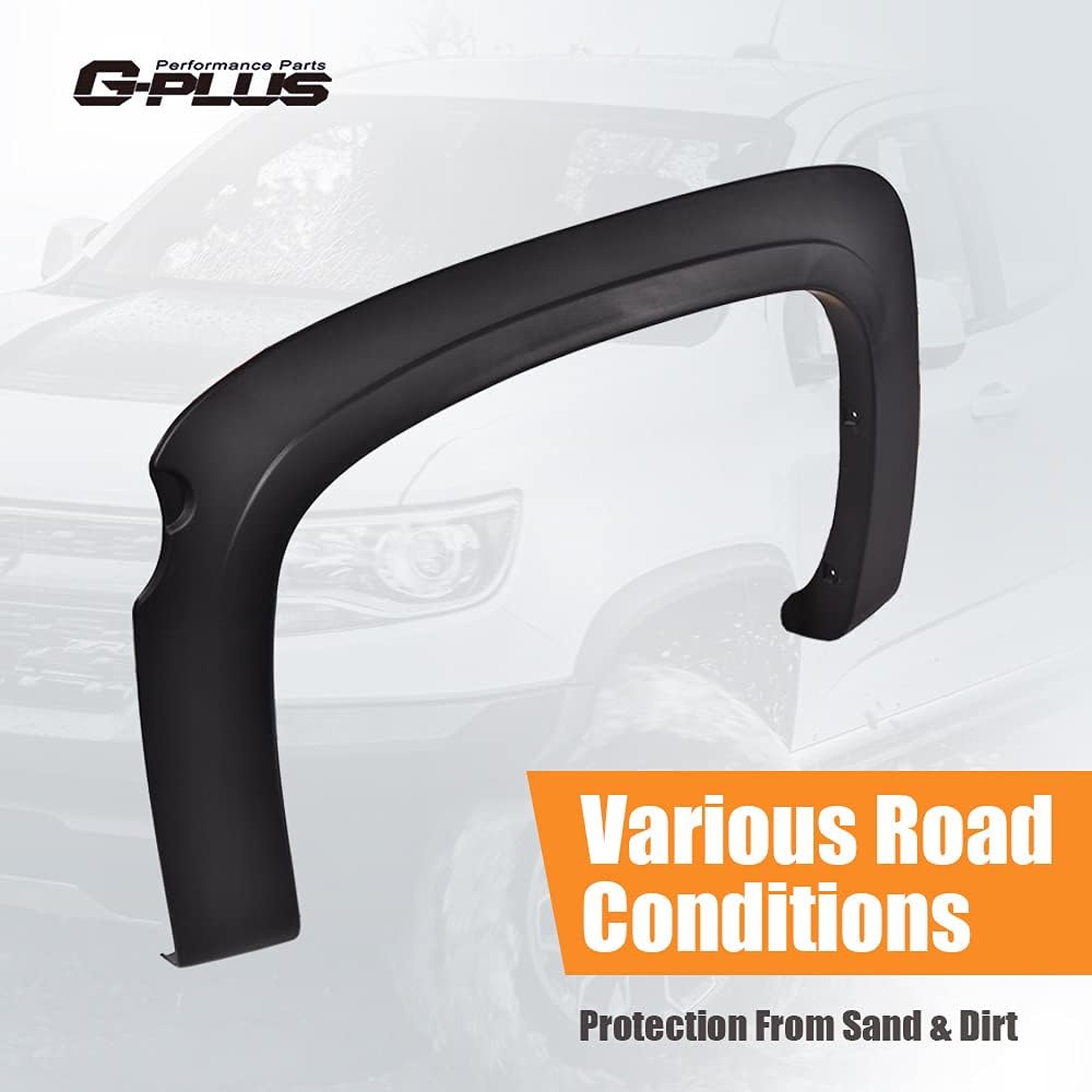 G-PLUS 4 guardabarros de rueda Chevy Silverado 1500 caja plana corta, arco interno de doble cabina 2007-2013 69.3 in, solo carrocería de Silverado