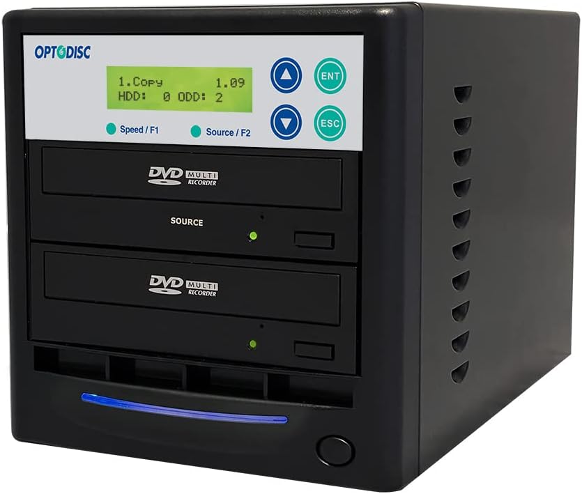 1 to 1 24X Burner M-Disc Support CD DVD Duplicator – Standalone Copier Duplication Tower OPTO-S1T-DVD-BK