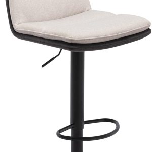 Brage Living Taburete de bar ajustable de tela, taburete giratorio de altura de mostrador con respaldo, silla de bar de cocina sin brazos para Brage Living Taburete de bar ajustable de tela, taburete giratorio de altura de mostrador con respaldo, silla de bar de cocina sin brazos para