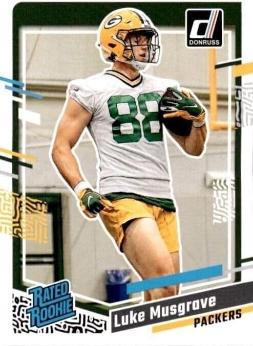 Green Bay Packers 2023 Donruss Factory Sealed HUGE 16 Card Team Set with Jordan Love Plus 6 Rated Rookie Cards including Jayden Reed and Luke