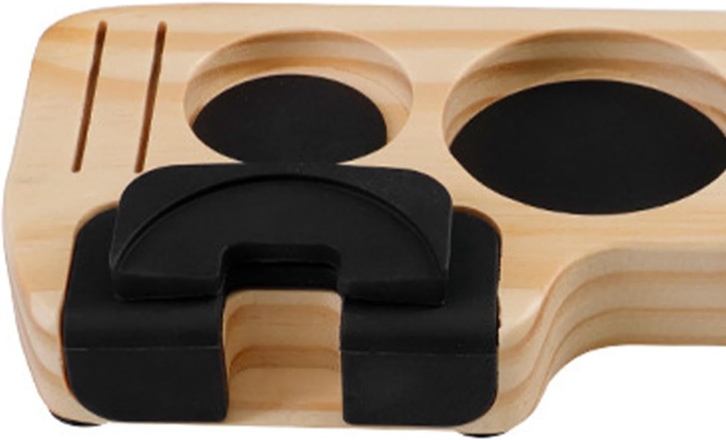 KLKCMS Soporte para filtro de café de madera, soporte para filtro de café, 51532.283 in2.126 in, práctico y duradero, tapete distribuidor de café