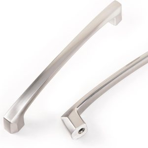 COTYKILEY Paquete de 6 manijas de gabinete de cocina de níquel satinado cepillado de 7 pulgadas (6.969 in), tiradores plateados para puertas de COTYKILEY Paquete de 6 manijas de gabinete de cocina de níquel satinado cepillado de 7 pulgadas (6.969 in), tiradores plateados para puertas de