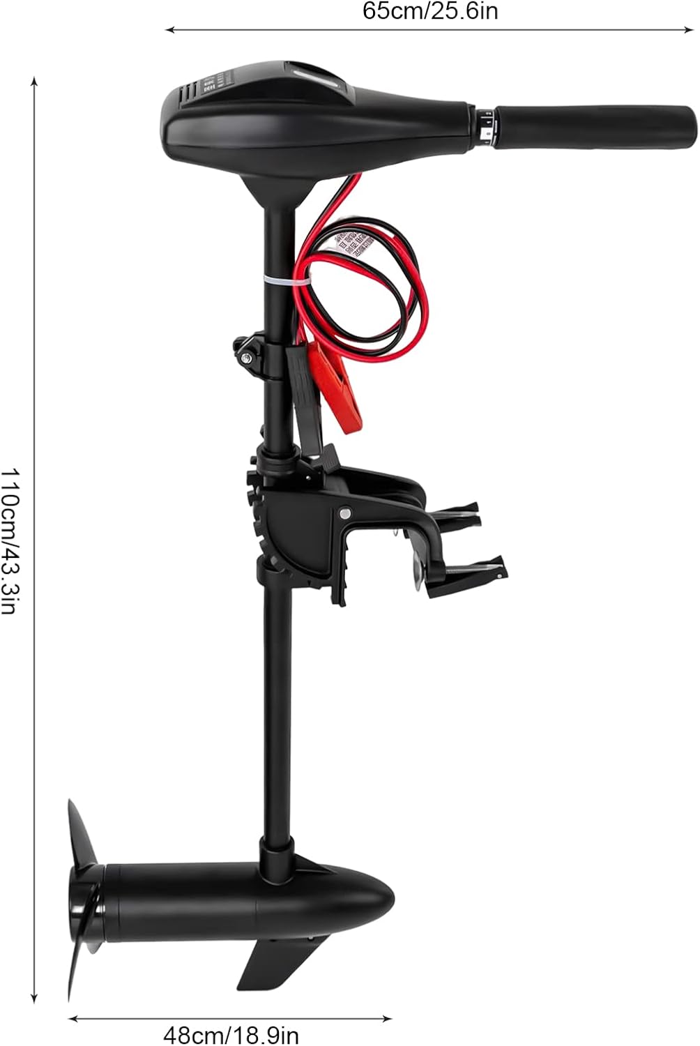 Motor de arrastre eléctrico de empuje de 40 libras, 12 V, motor de arrastre eléctrico de agua salada montado en el popa de empuje para barcos de