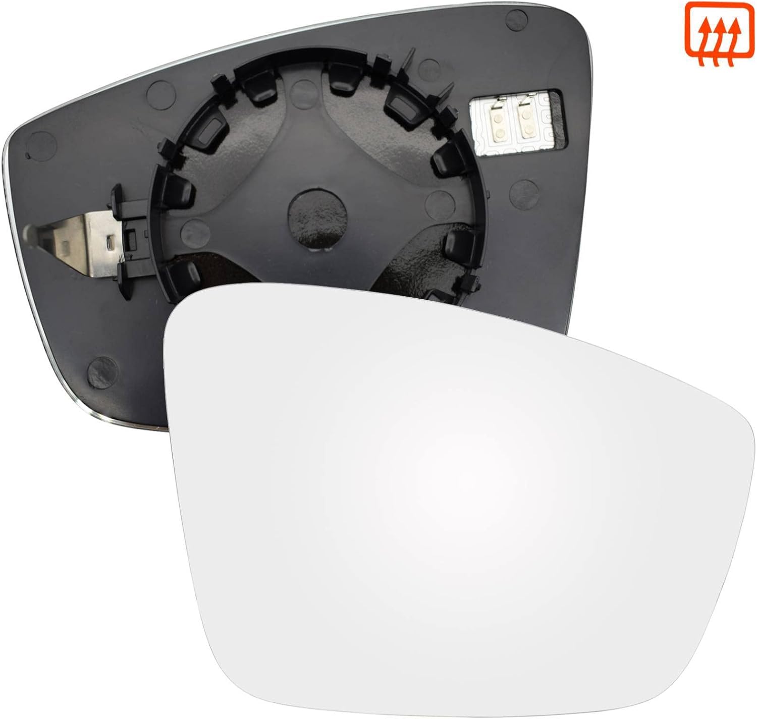 AUTOXBERT Espejo lateral del pasajero calentado para Passat Jetta Beetle 2011 2012 2013 2014 2015 2016 2017 2018 con placa de respaldo