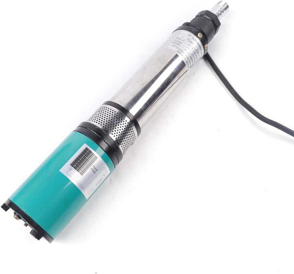 Bomba eléctrica de granja de 320 W y 24 V, bomba de agua sumergible de pozo profundo, bomba de agua solar para pozos profundos, bomba de riego