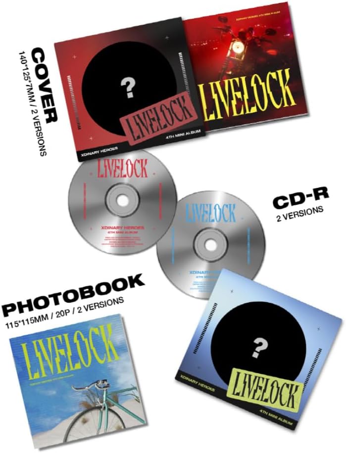 Set Xdinary Heroes Livelock 4 Mini álbum Digipack 2 Ver Set