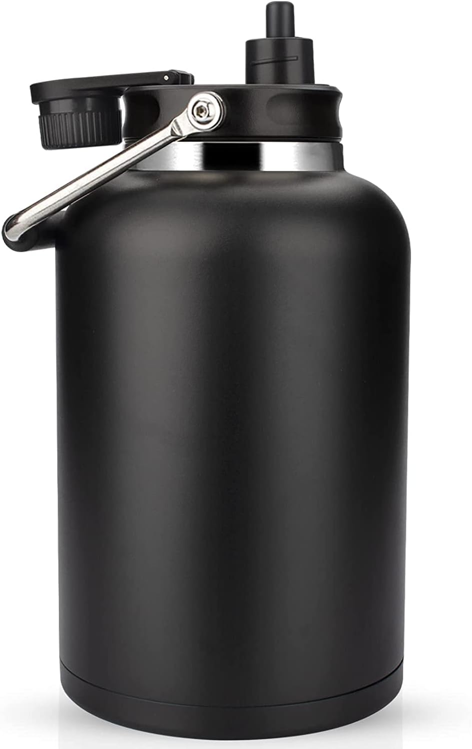 Zenbo Jarra de un galón con popote, mantiene el frío hasta 36 horas, botella de agua de 128 oz con aislamiento al vacío de doble pared, a prueba de