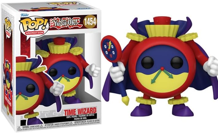 POP Yu-Gi-Oh! – Figura de vinilo Funko de Time Wizard (incluye funda protectora de caja compatible), multicolor, 3.75 pulgadas