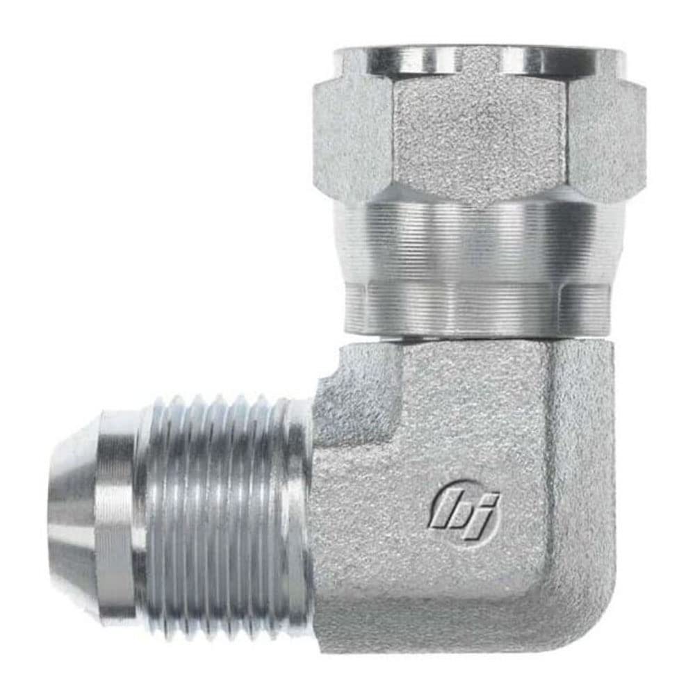 Brennan 6500-06-06-SS, Montaje de tubo JIC de acero inoxidable, 06MJ-06FJS Codo de 90 grados, Tubo de 38″ OD