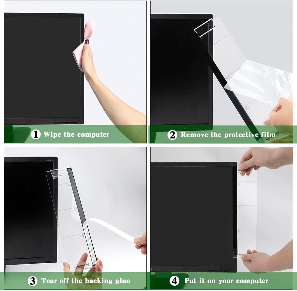 Accesorios de escritorio de oficina, monitor de computadora, tablero de notas, tablero de mensajes multifunción, soporte para notas adhesivas para