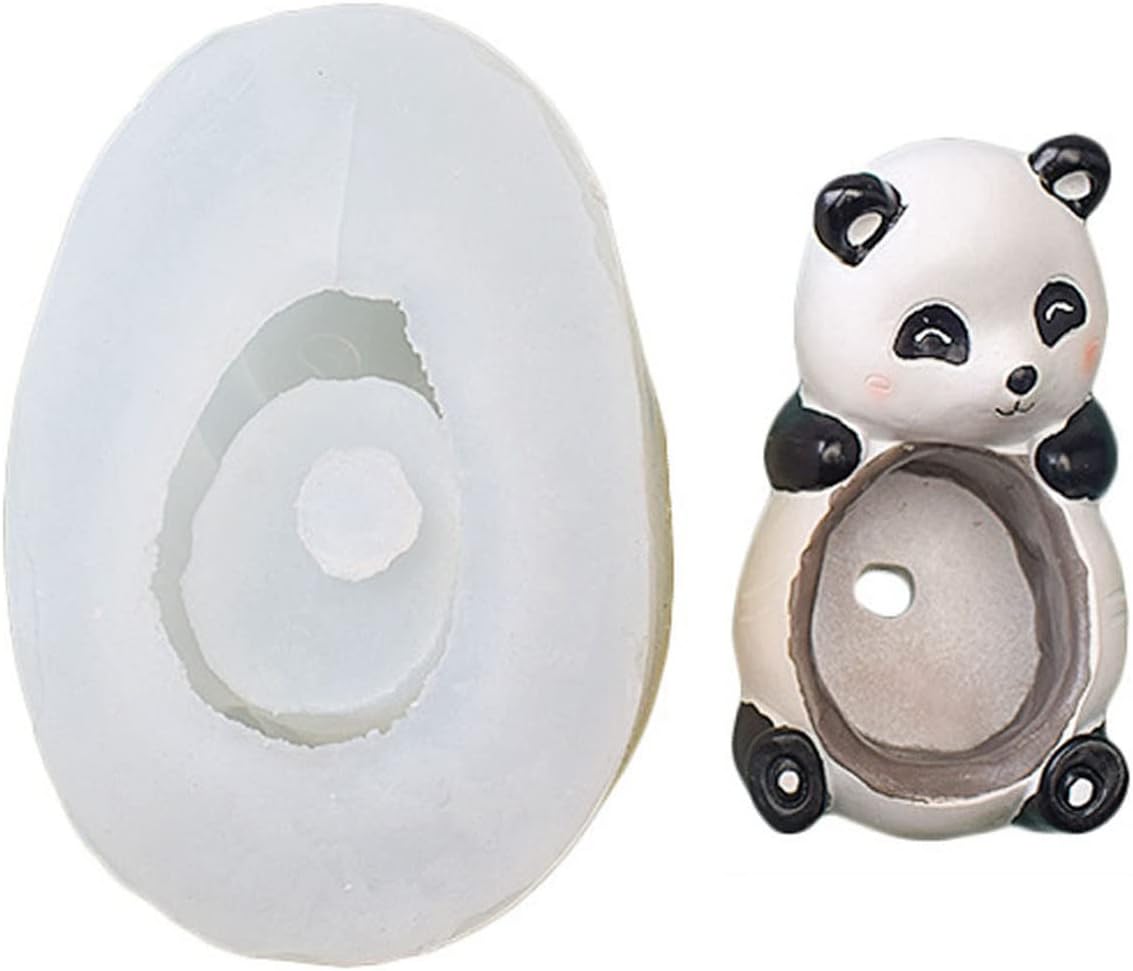 Molde de silicona para maceta, lindo animal, planta suculenta, maceta de hormigón, yeso, moldes de cemento, molde de arcilla, molde de silicona para