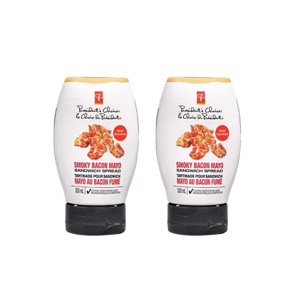President’s Choice Sándwich de mayonesa de tocino ahumado, 10.1 fl oz10.1 onzas, paquete de 2 Importado de Canadá