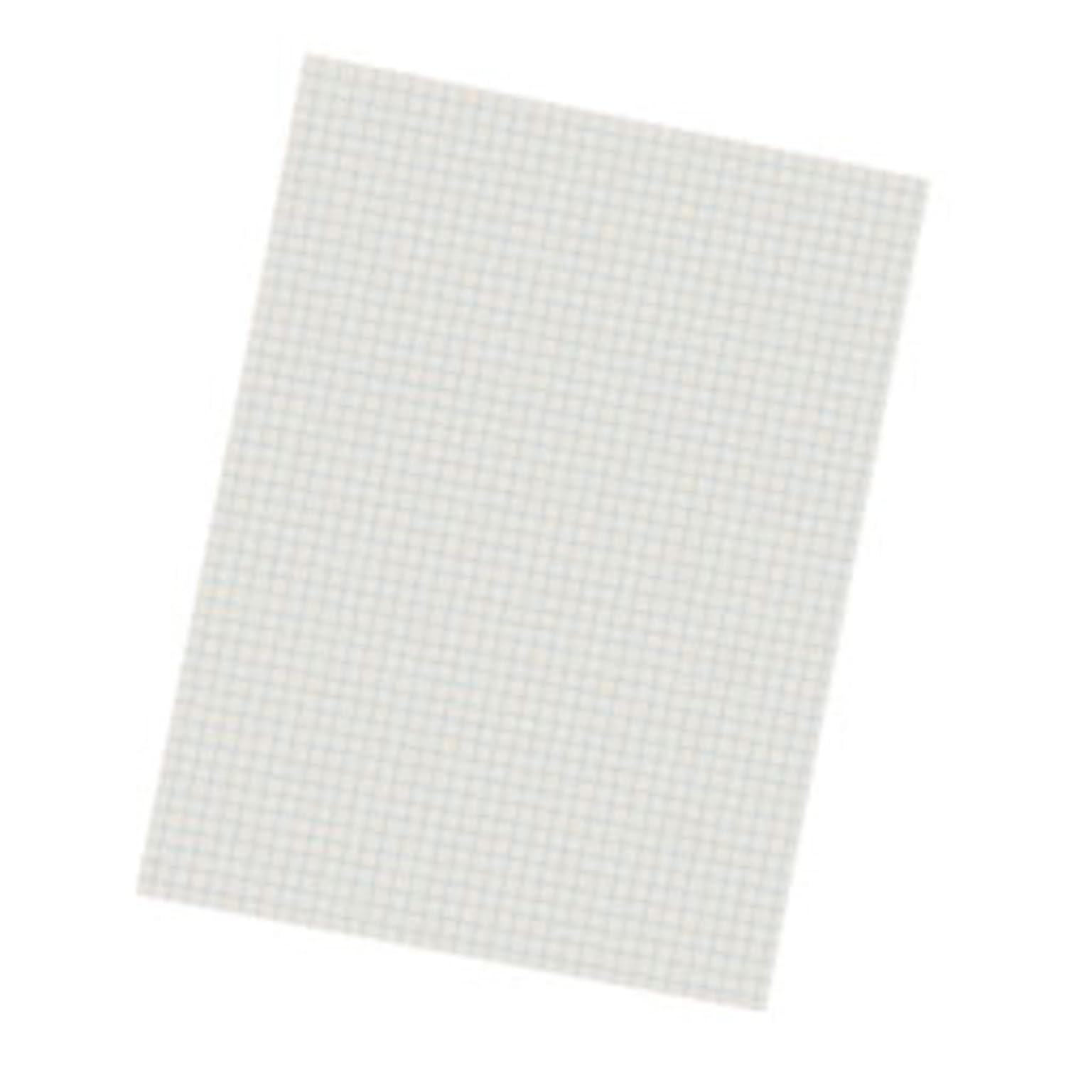 Pacon Papel de dibujo pesado con rayas cuadrilares, cuadrados de 14″, blanco, paquete de 500 hojas