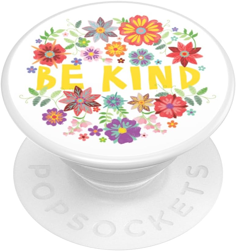 POPSOCKETS Agarre para teléfono con soporte expandible – Be Kind Embroidery