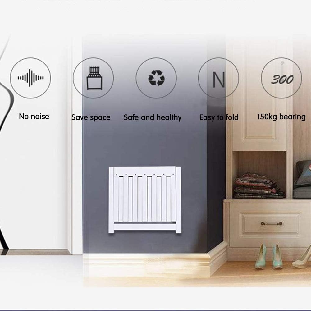Silla plegable montada en la pared, taburete invisible para cambiar zapatos, hecho de madera maciza, asiento de pared plegable con patas de apoyo