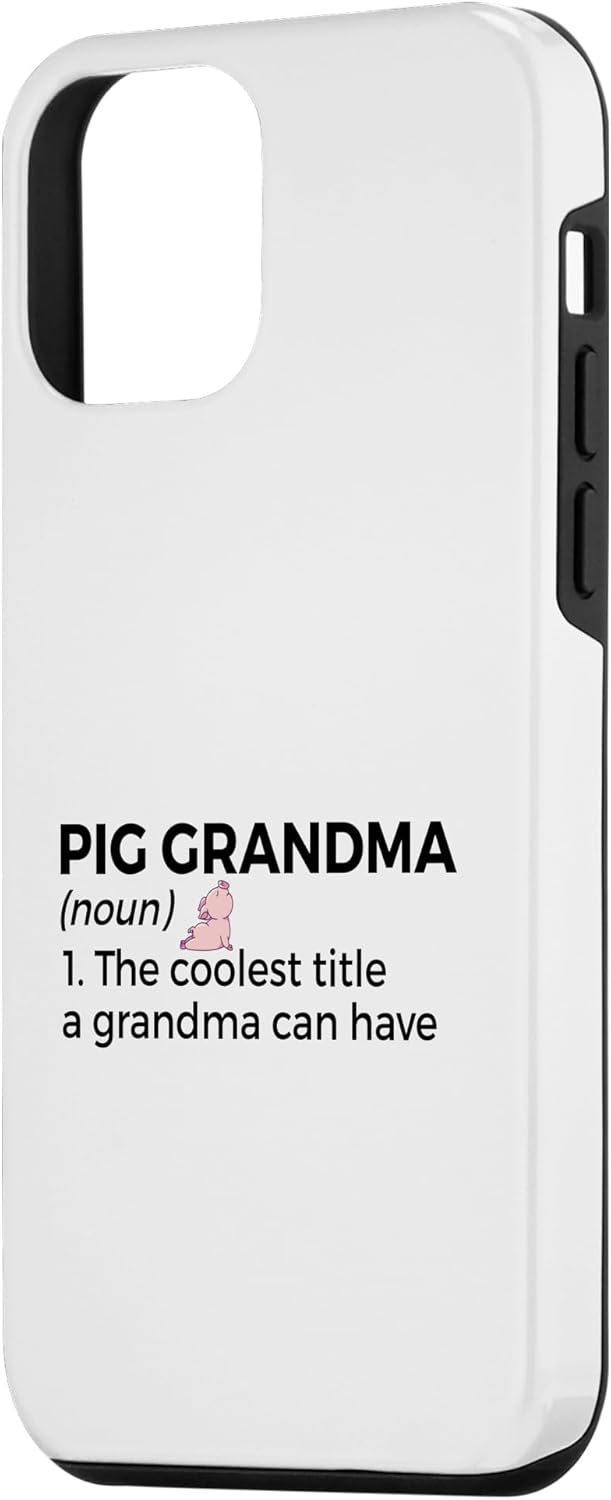 Carcasa divertida para iPhone 12 Mini Pig Grandma Definition