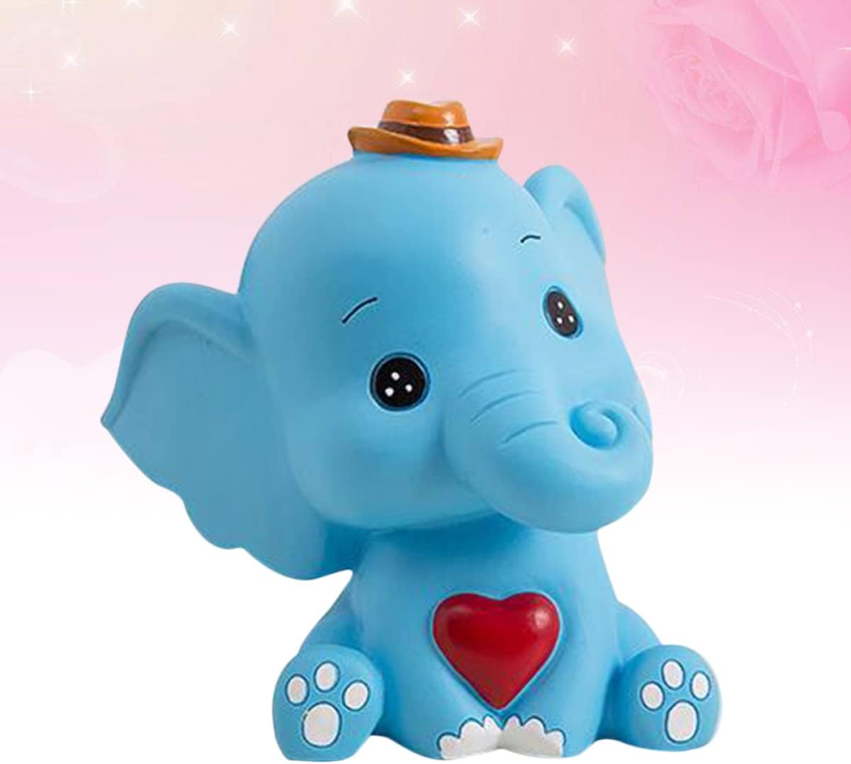 Operitacx Hucha de plástico con forma de elefante de almacenamiento de dibujos animados olla de almacenamiento de dinero en forma de elefante de