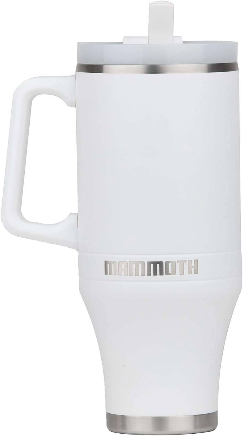 Mammoth Coolers Ascent – Vaso aislado de 40 onzas, color blanco