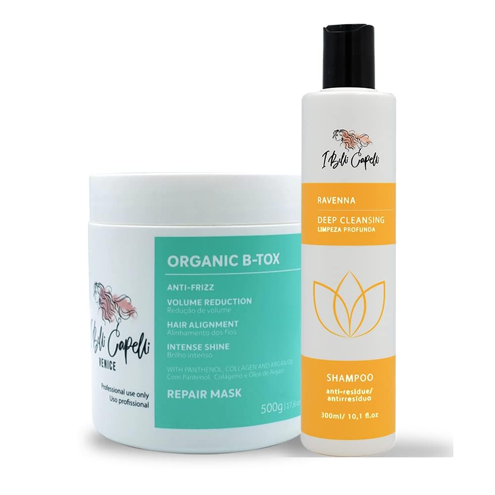 Venice B-tox Organic Kit – Tratamiento Orgánico 500g17.60 oz + Champú de Limpieza Profunda 10.1 fl oz10.1 fl.oz