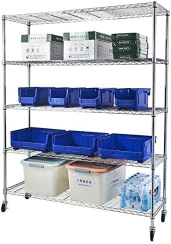 EasyGlide Adjustable 5-Tier Wire Shelving Unit