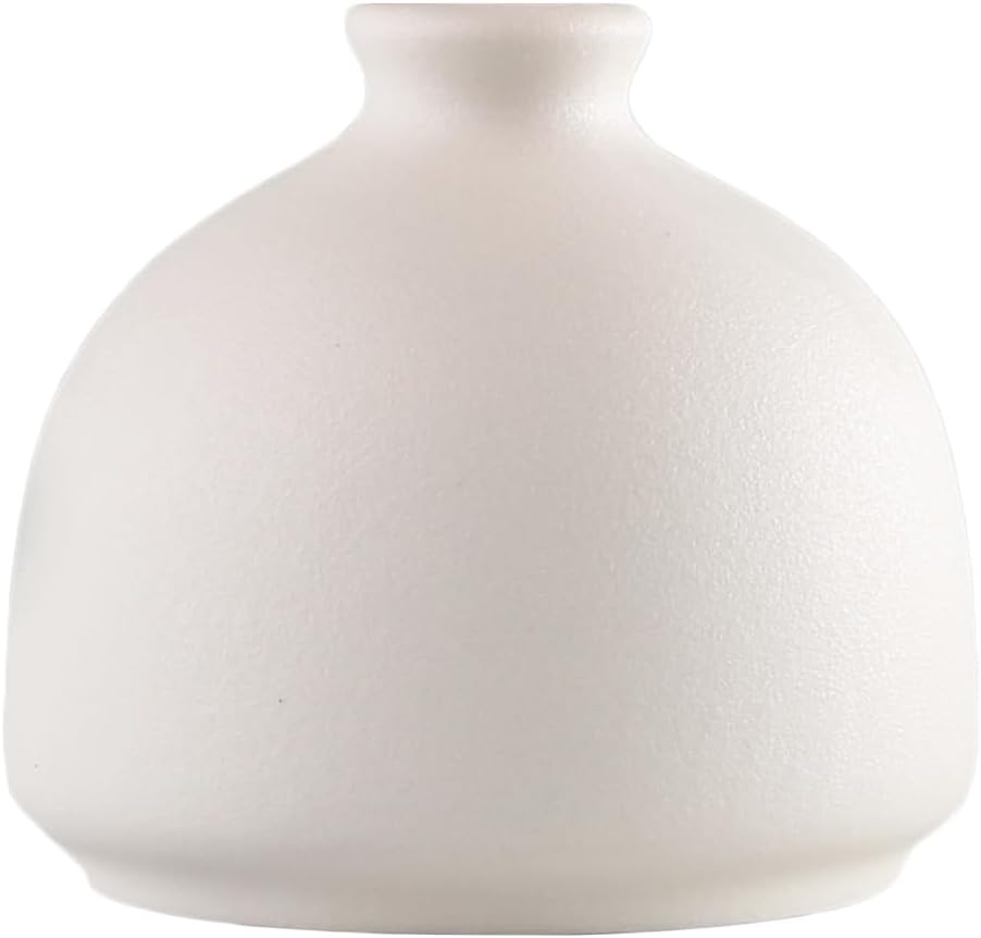 LSBTAUCP -Florero de cerámica, jarrón blanco para decoración del hogar, jarrón seco de estilo moderno, comedor, dormitorio, oficina..