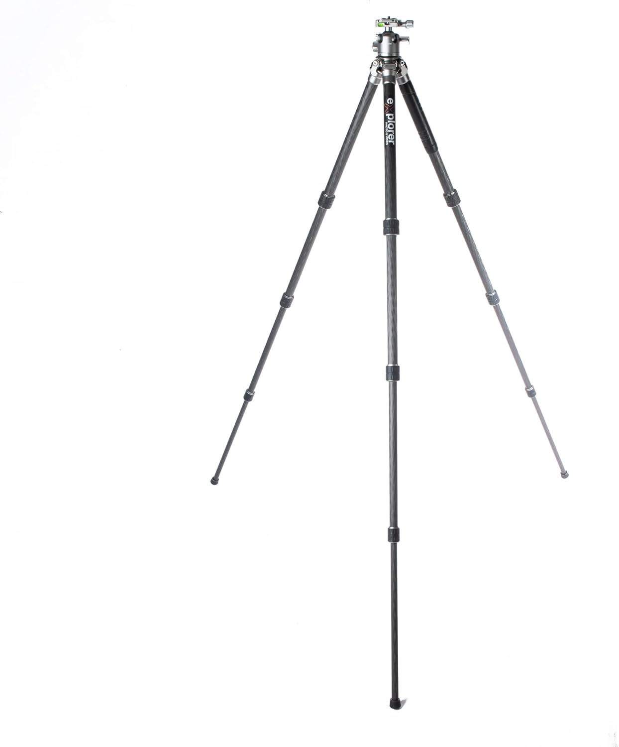 Explorer EX-EXP Expedition – Trípodemonopie de viaje de fibra de carbono de 4 secciones con cabezal de bola BX-33