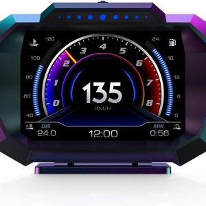 Velocímetro para automóvil, pantalla de calibre ACECAR OBD2, pantalla universal para coche HUD con velocidad MPH, tacómetro, resolución de Velocímetro para automóvil, pantalla de calibre ACECAR OBD2, pantalla universal para coche HUD con velocidad MPH, tacómetro, resolución de