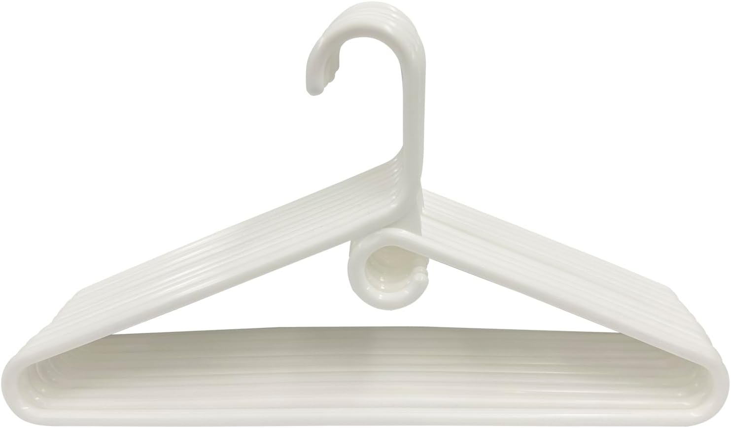 Paquete de 10 perchas de plástico pesadas, solución duradera y que ahorra espacio, esenciales para el hogar, ideal para la organización del armario,