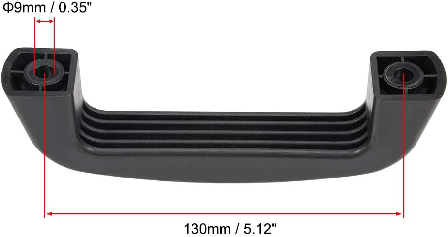 uxcell Manijas plásticas del tirón 426.5 ft m centros del agujero para el equipo mecánico del equipaje 2pcs