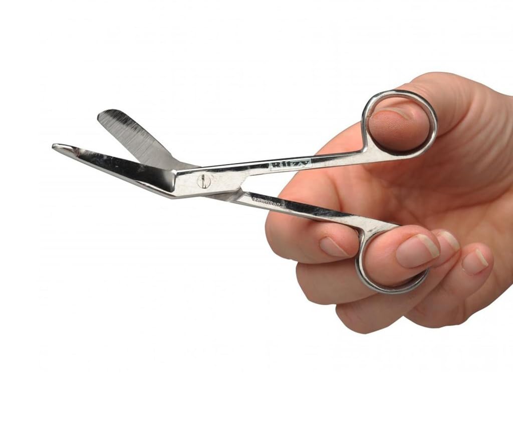 Tijeras médicas  Tijeras quirúrgicas y vendaje de 5.5 pulgadas  Tijeras EMT y trauma  Tijeras de acero inoxidable para médicos, primeros auxilios y