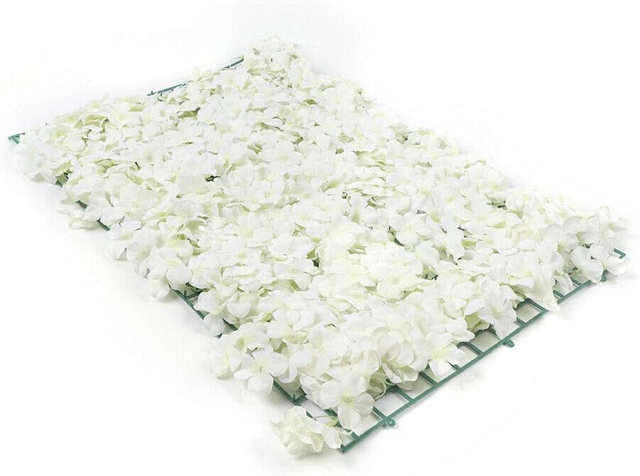 TBVECHI Paneles de flores para decoración de pared, panel de fondo de pared de flores artificiales, decoración de flores, 23.6 x 15.7 in (24 x 16