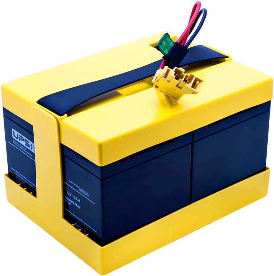 UPSBatteryCenter – Batería de repuesto compatible con clavijas Perego Polaris Ranger RZR de 24 voltios, juguete rojo