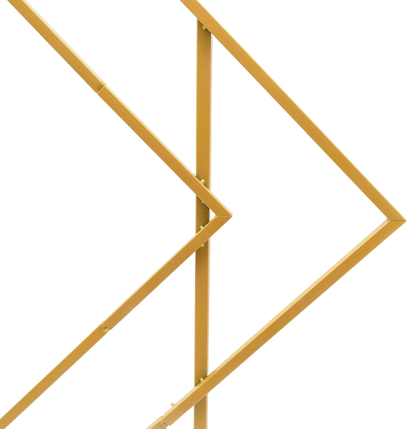 Soporte de arco de metal grande de 6.8 pies para ceremonia de boda, arco geométrico de boda, marco de soporte de flores con base resistente, fácil