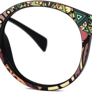 Zeelool Unisex Chic TR90 – Marco redondo para anteojos con lente transparente sin receta Street-Artist ZVFT0271 Zeelool Unisex Chic TR90 – Marco redondo para anteojos con lente transparente sin receta Street-Artist ZVFT0271