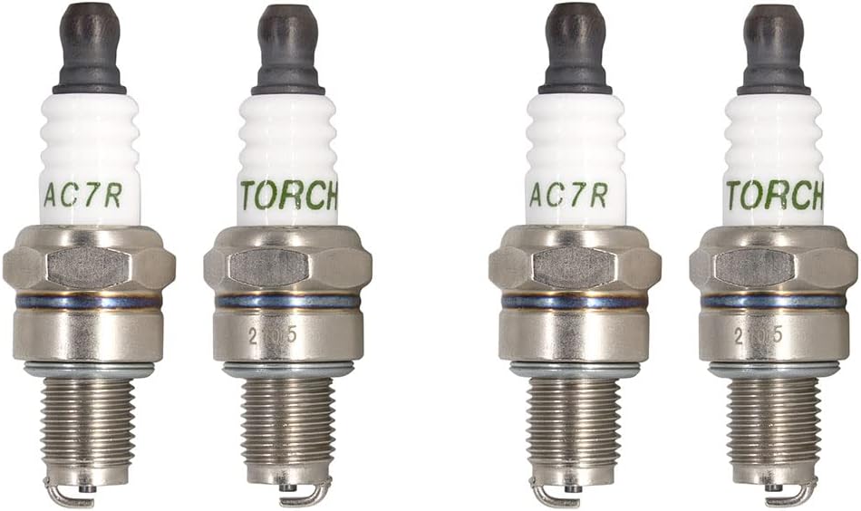 4PK TORCH AC7R Bujía de repuesto para Husqvarna 581362301, para NGK 3066CMR7H, para Champion 965RZ7C RZ7CT10, para Brisk TR14C TR14S, para Autolite