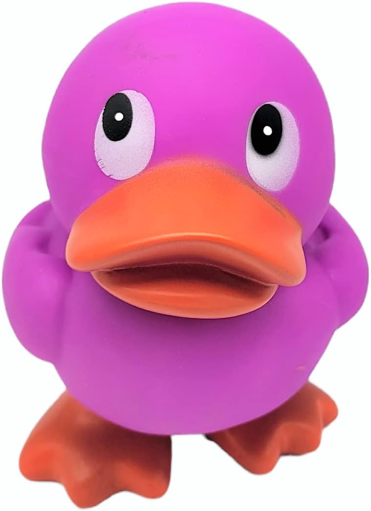 Patos de goma grandes de 5.5 pulgadas de alto (pato púrpura) coleccionables coloridos patos ideales para exhibir el tablero y jugar en el baño