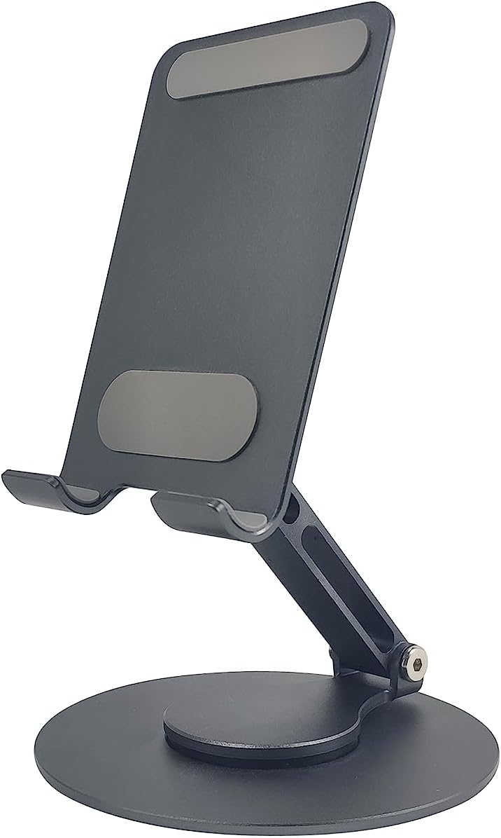 Soporte universal para teléfono celular giratorio de 360, compatible con iPhoneAndroid y iPadTablet. Agarre seguro, altura ajustable, flexible y