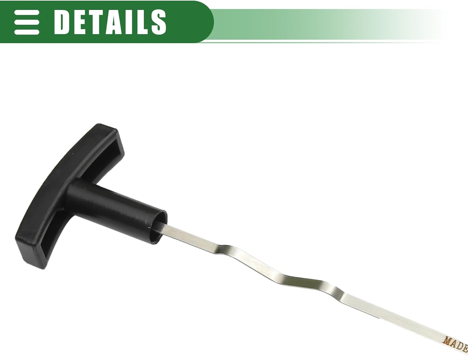 Motoforti Indicador de varilla de medición de aceite de motor, repuesto de varilla de aceite para Ford F-250 1995-1996, plástico metálico, negro