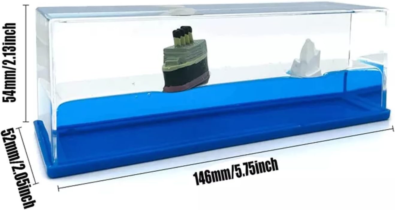 Peso de papel líquido para crucero Titanic Unsinkable